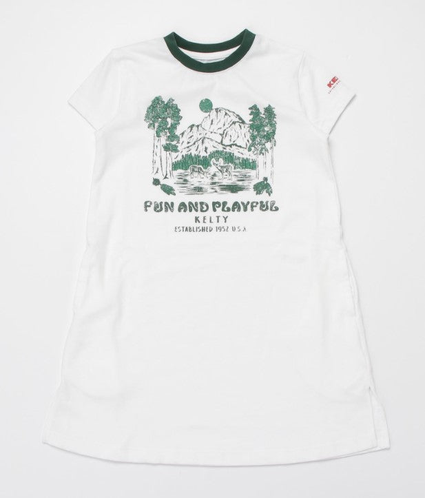 【Kids】 Printed T-shirt dress “Yosemite Omnibus” / プリントTシャツワンピース「ヨセミテオムニバス」