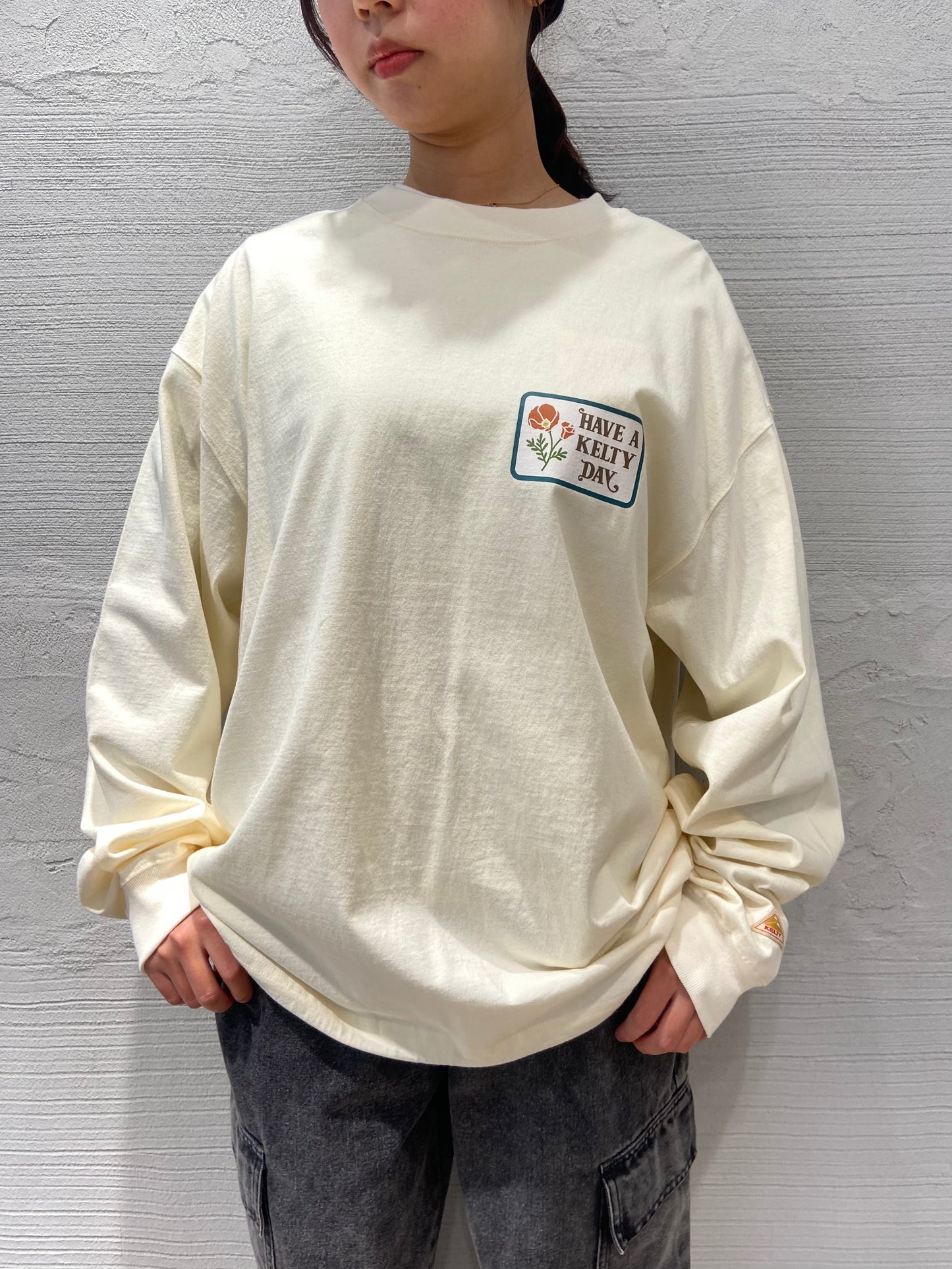 ヴィンテージ ワッペンデザイン L/S ティーシャツ