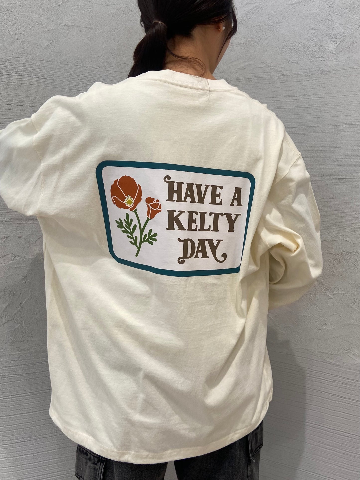 ヴィンテージ ワッペンデザイン L/S ティーシャツ
