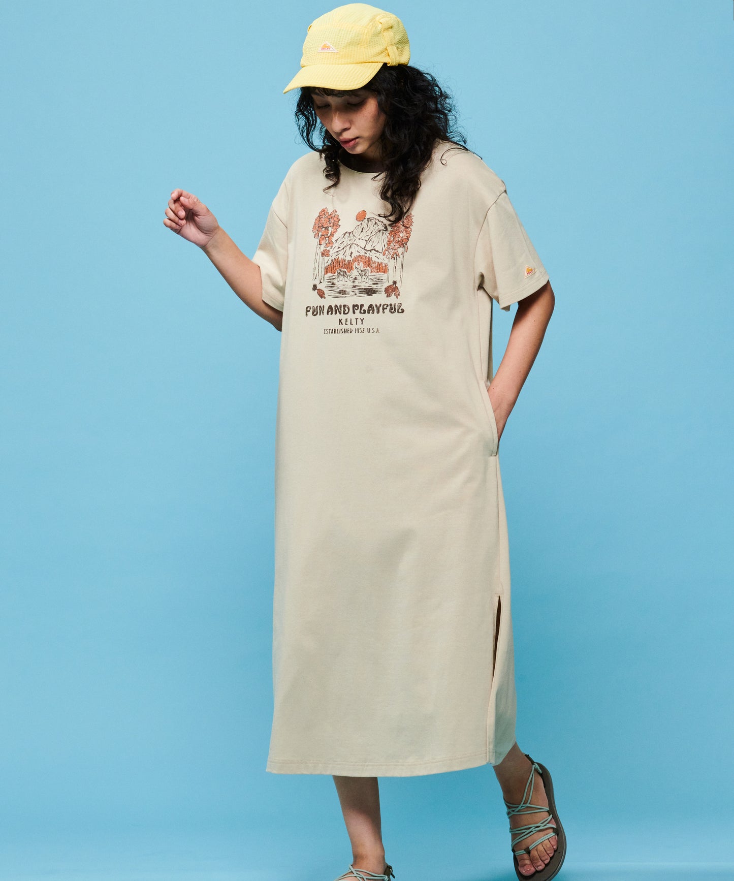 Printed T-shirt dress “Yosemite Omnibus” / プリントTシャツワンピース「ヨセミテオムニバス」