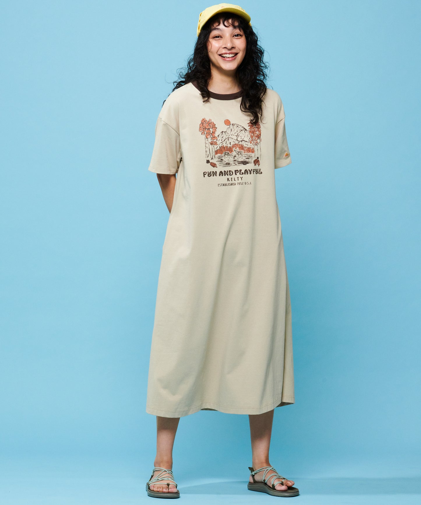 Printed T-shirt dress “Yosemite Omnibus” / プリントTシャツワンピース「ヨセミテオムニバス」