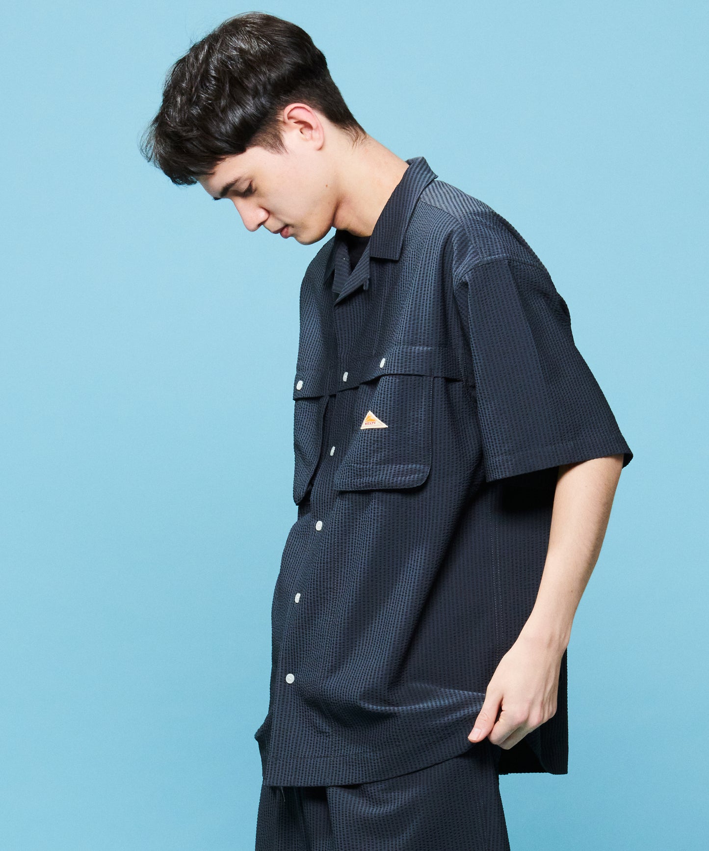 Seersucker field shirt / シアサッカーフィールドシャツ