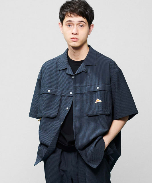 Seersucker field shirt / シアサッカーフィールドシャツ