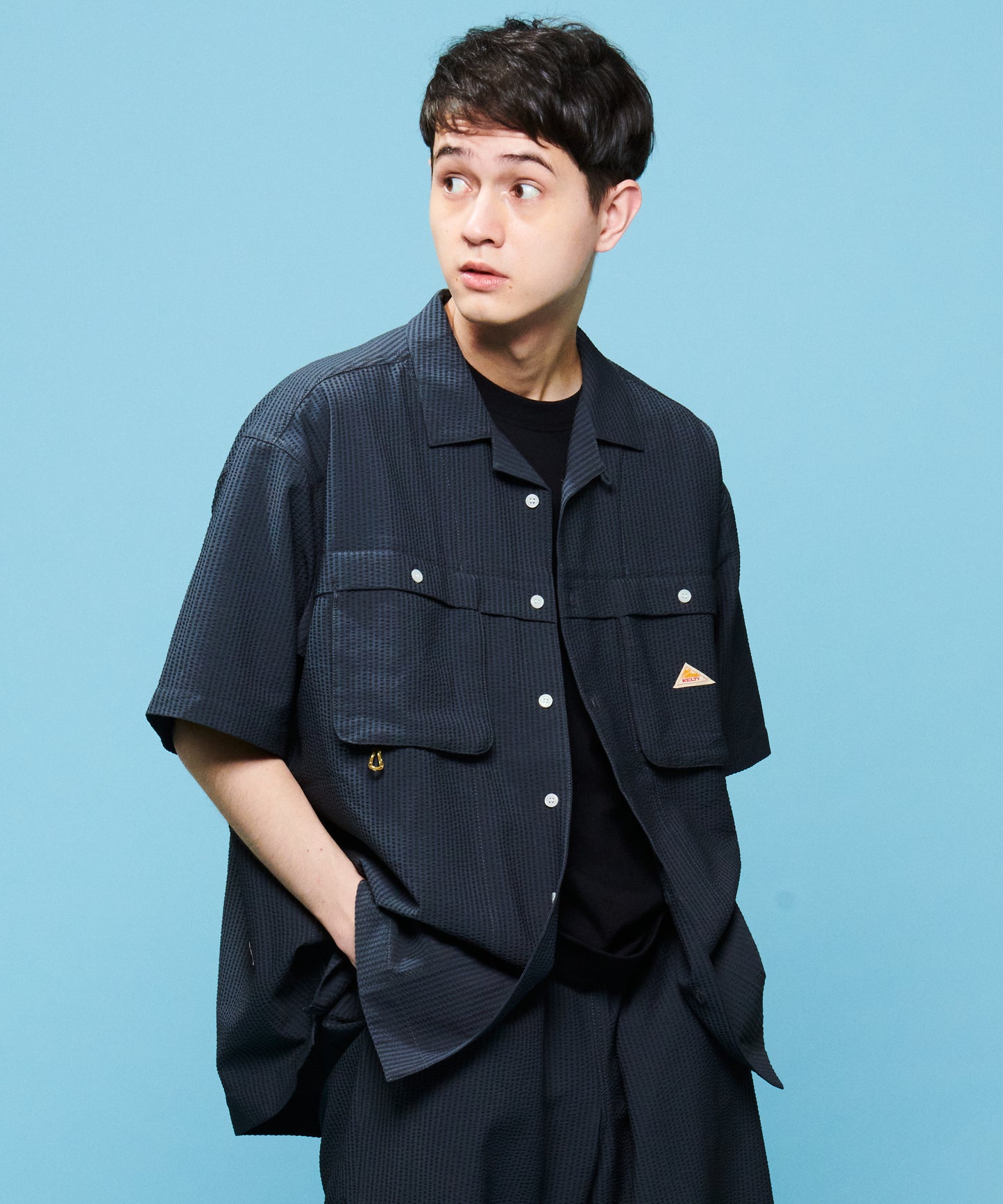 Seersucker field shirt / シアサッカーフィールドシャツ