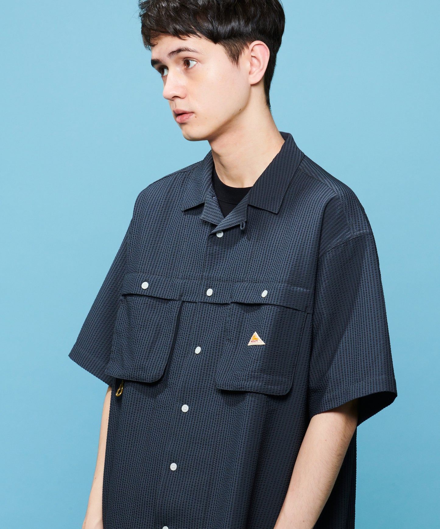 Seersucker field shirt / シアサッカーフィールドシャツ
