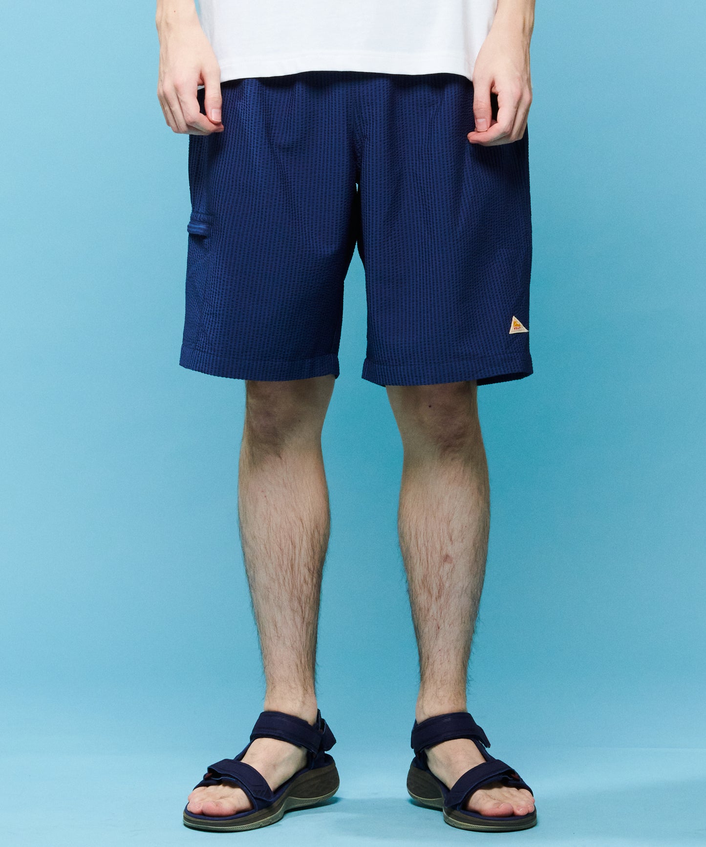 Seersucker easy shorts / シアサッカーイージップハーフパンツ