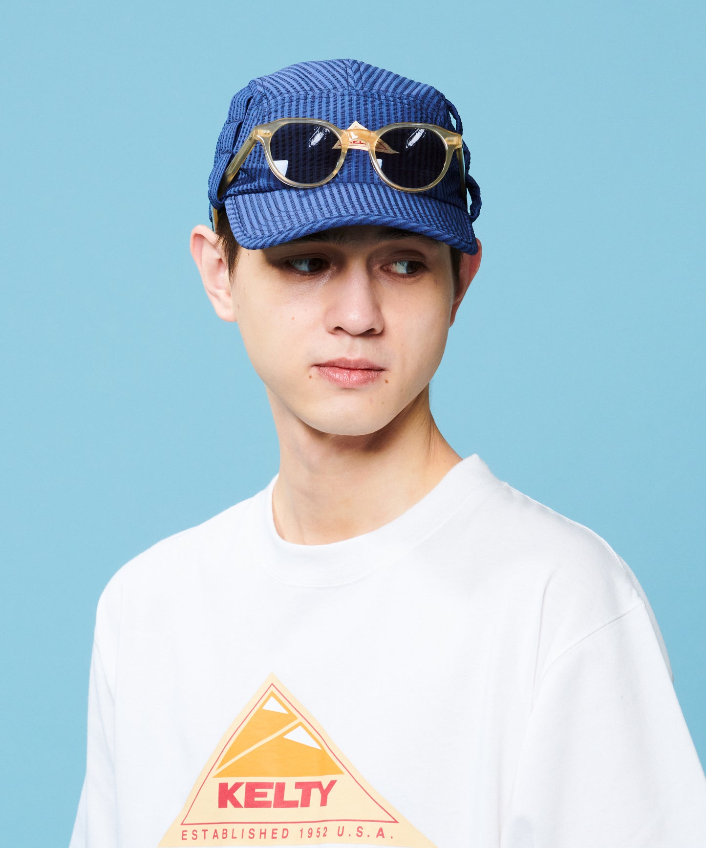 Seersucker jet cap/シアサッカージェットキャップ