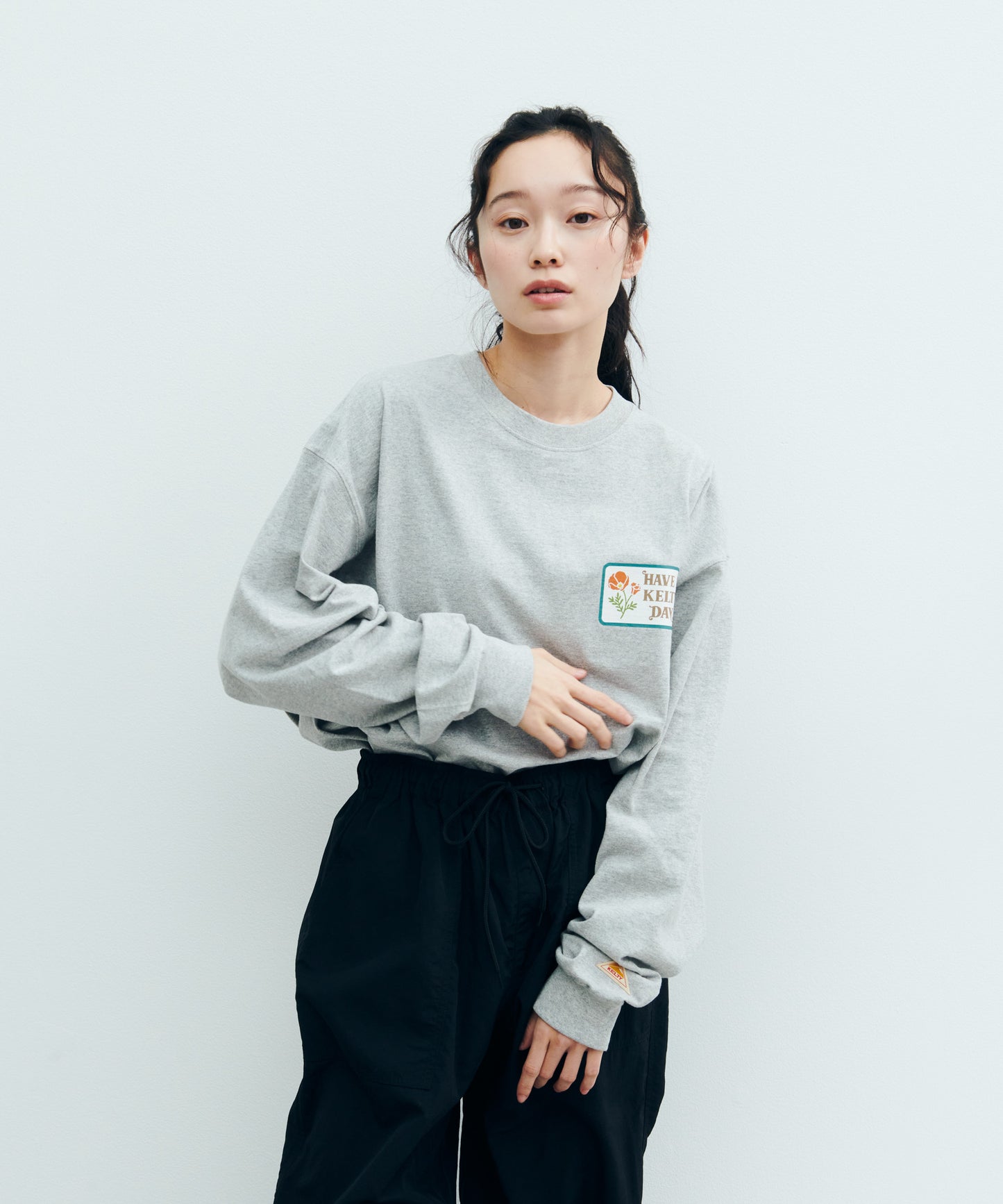 ヴィンテージ ワッペンデザイン L/S ティーシャツ