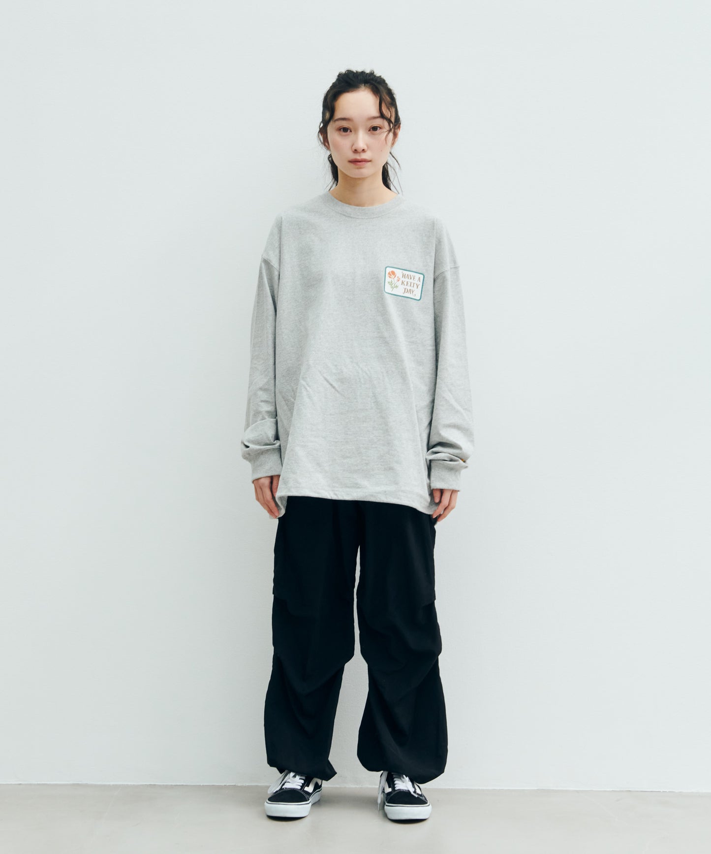 ヴィンテージ ワッペンデザイン L/S ティーシャツ