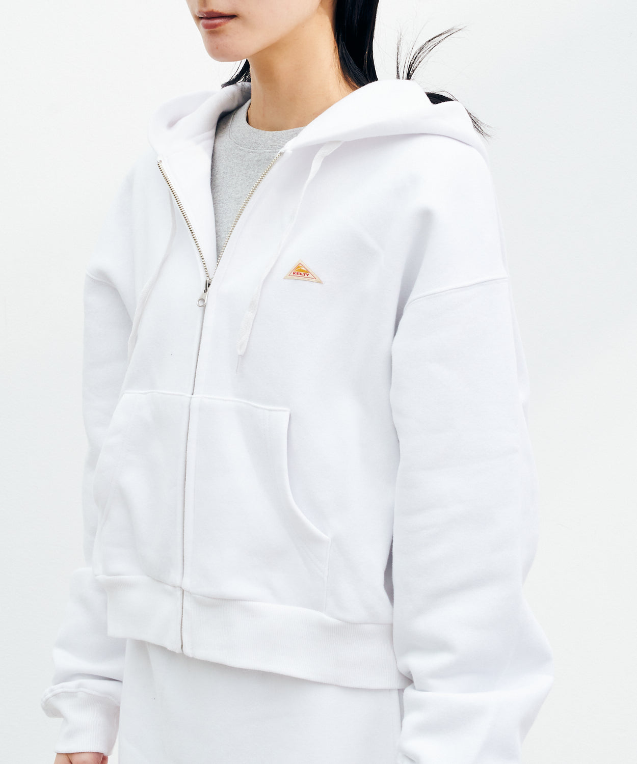 Mini Logo Cropped Zip Parka / ミニロゴクロップドジップパーカー