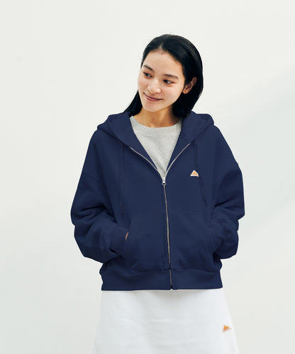 Mini Logo Cropped Zip Parka / ミニロゴクロップドジップパーカー