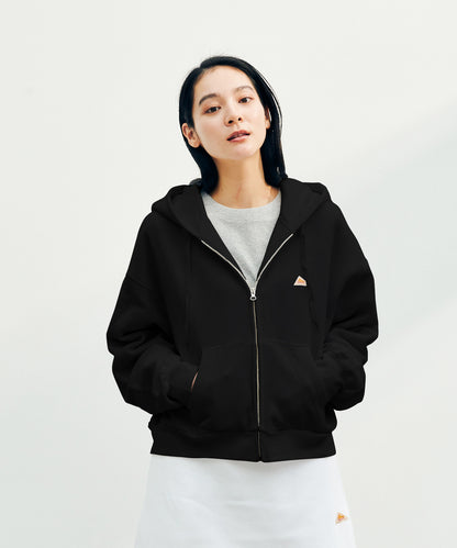 Mini Logo Cropped Zip Parka / ミニロゴクロップドジップパーカー