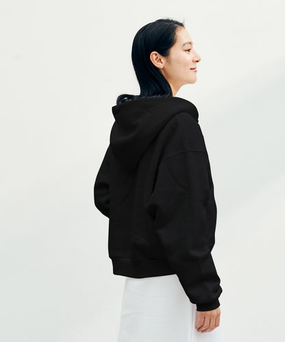 Mini Logo Cropped Zip Parka / ミニロゴクロップドジップパーカー