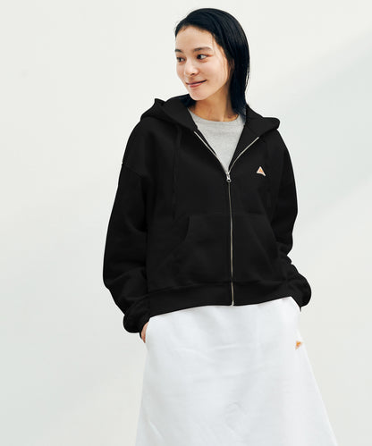 Mini Logo Cropped Zip Parka / ミニロゴクロップドジップパーカー