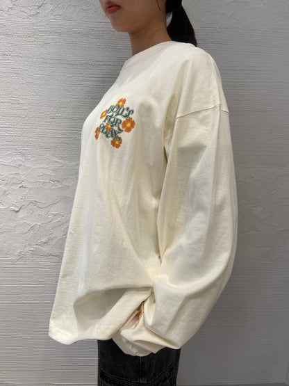 ヴィンテージ フラワーデザイン L/S ティーシャツ