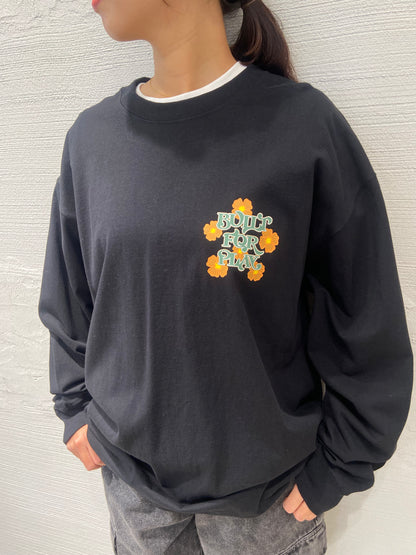 ヴィンテージ フラワーデザイン L/S ティーシャツ