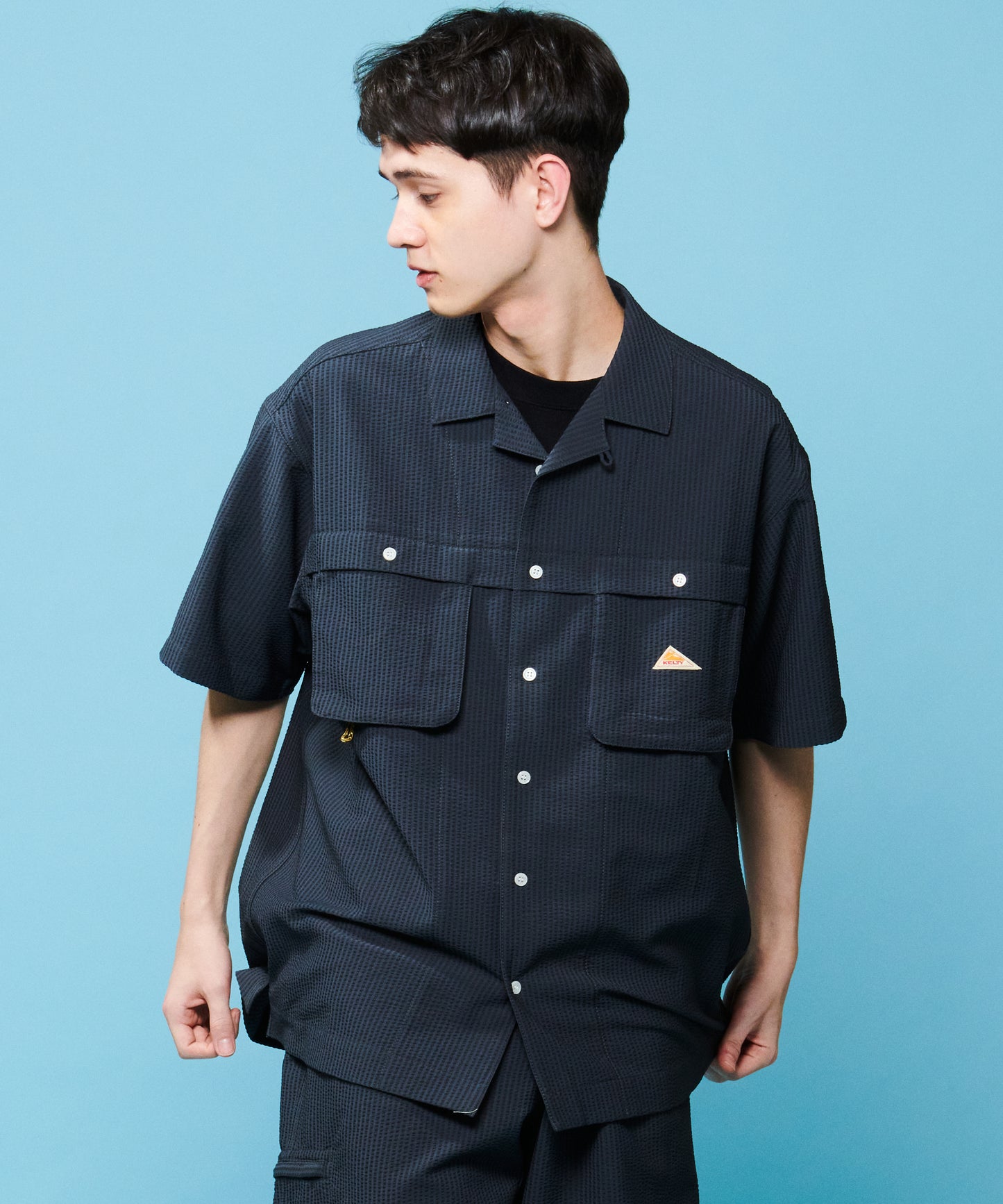 Seersucker field shirt / シアサッカーフィールドシャツ