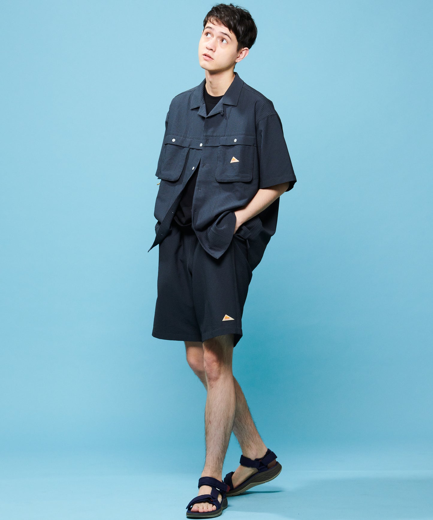 Seersucker field shirt / シアサッカーフィールドシャツ