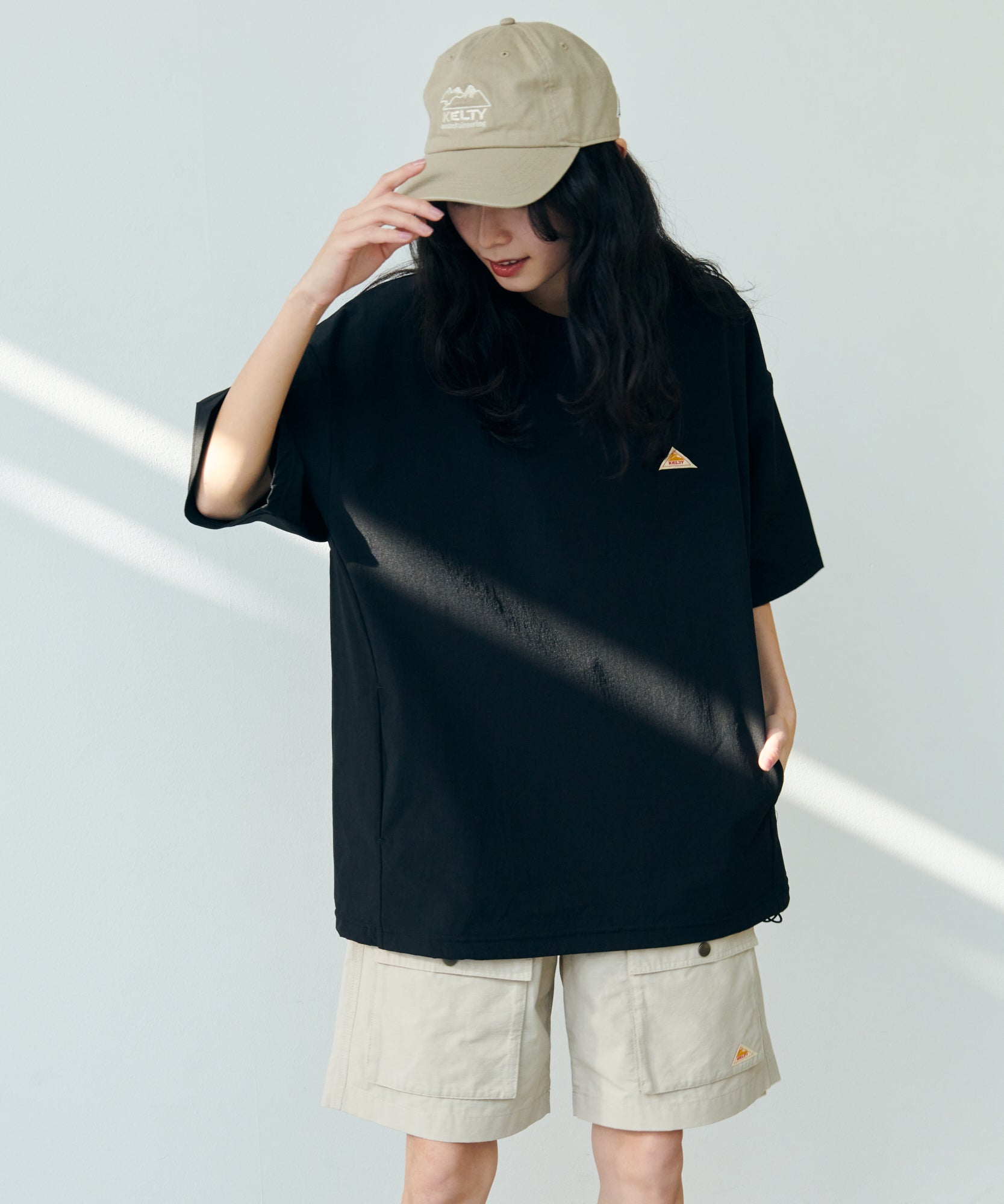 KELTY APPAREL】ストレッチ布帛Tシャツ