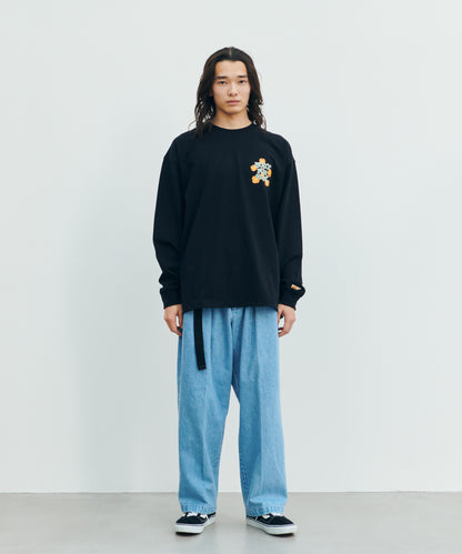 ヴィンテージ フラワーデザイン L/S ティーシャツ