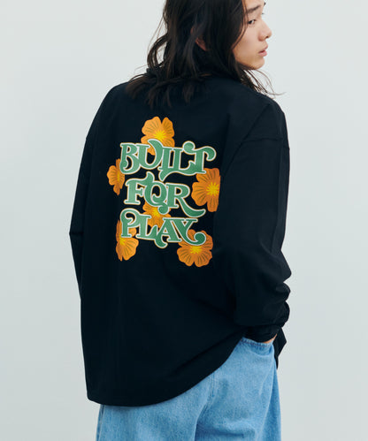 ヴィンテージ フラワーデザイン L/S ティーシャツ