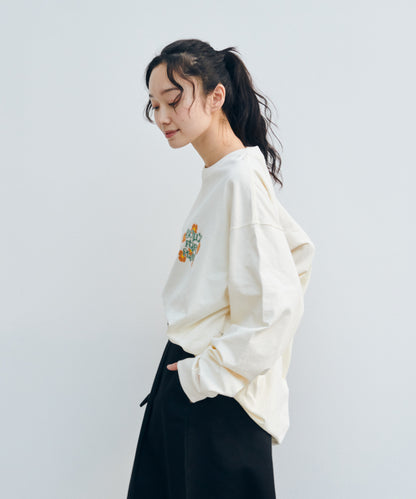 ヴィンテージ フラワーデザイン L/S ティーシャツ
