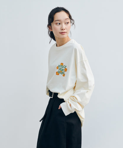 ヴィンテージ フラワーデザイン L/S ティーシャツ