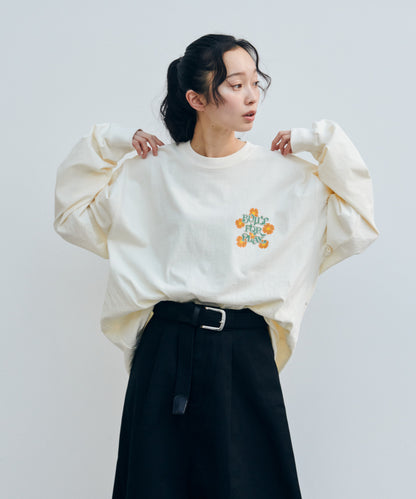 ヴィンテージ フラワーデザイン L/S ティーシャツ