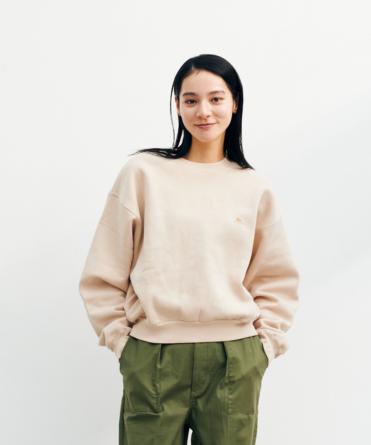 Mini Logo Cropped Crew Neck Sweat / ミニロゴクロップドクルーネックスウェット