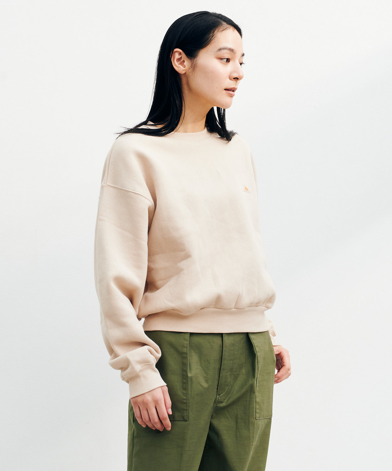Mini Logo Cropped Crew Neck Sweat / ミニロゴクロップドクルーネックスウェット