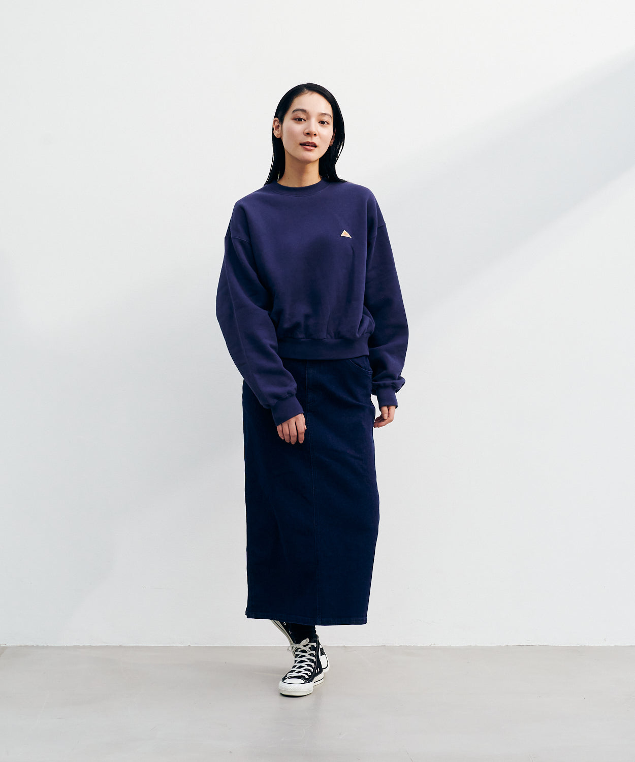 Mini Logo Cropped Crew Neck Sweat / ミニロゴクロップドクルーネックスウェット