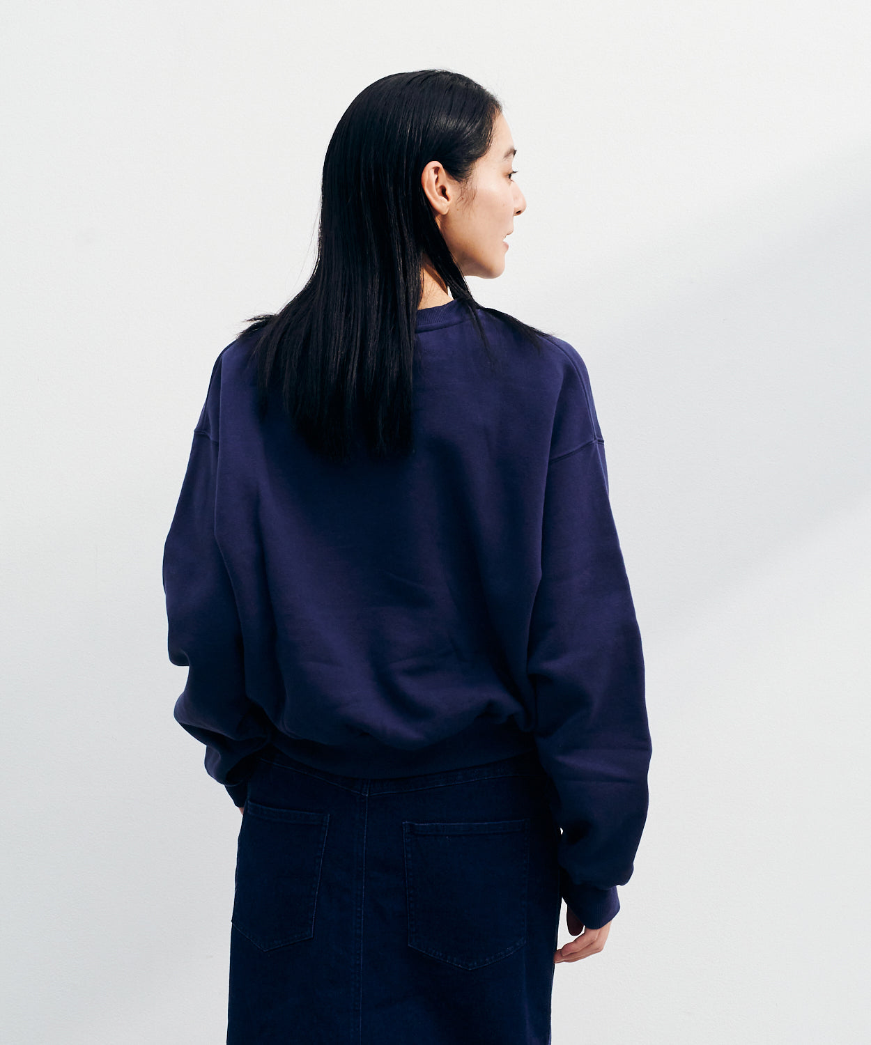 Mini Logo Cropped Crew Neck Sweat / ミニロゴクロップドクルーネックスウェット