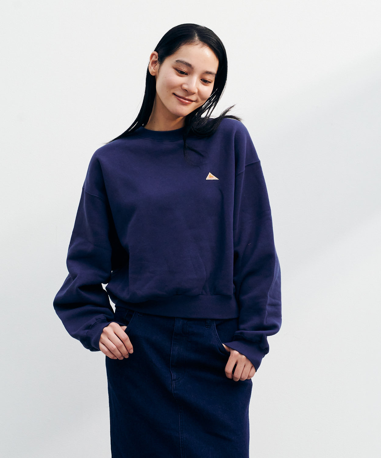 Mini Logo Cropped Crew Neck Sweat / ミニロゴクロップドクルーネックスウェット