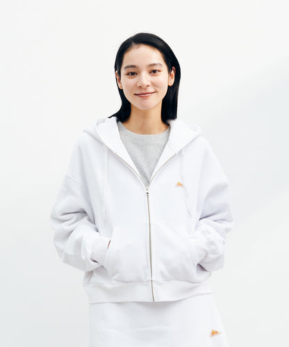 Mini Logo Cropped Zip Parka / ミニロゴクロップドジップパーカー