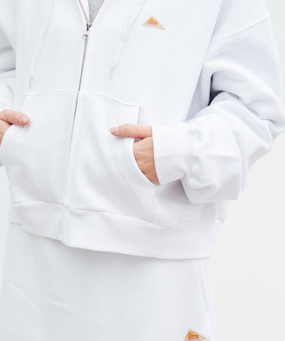 Mini Logo Cropped Zip Parka / ミニロゴクロップドジップパーカー