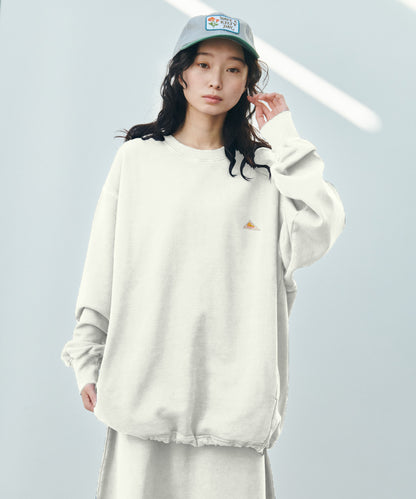 ワンポイントロゴクルーネックスウェット