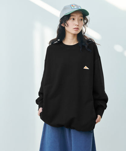 ワンポイントロゴクルーネックスウェット