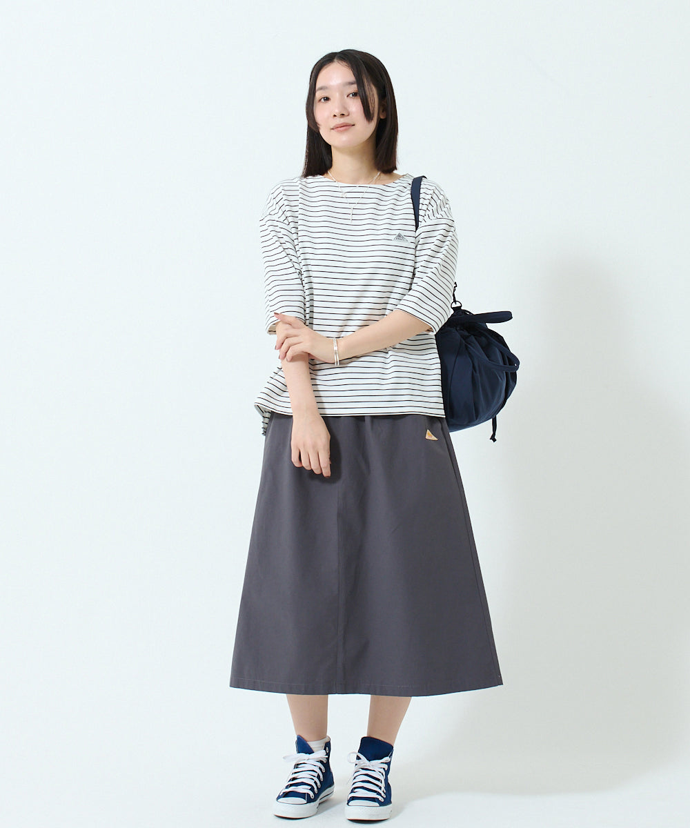 ワッペンロゴハーフスリーブボーダーTシャツ