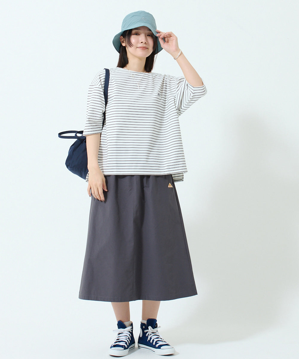 ワッペンロゴハーフスリーブボーダーTシャツ