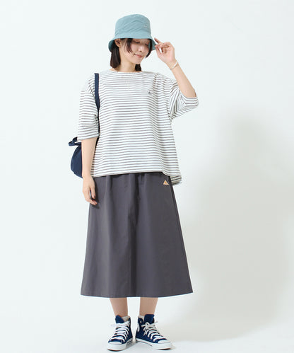 ワッペンロゴハーフスリーブボーダーTシャツ