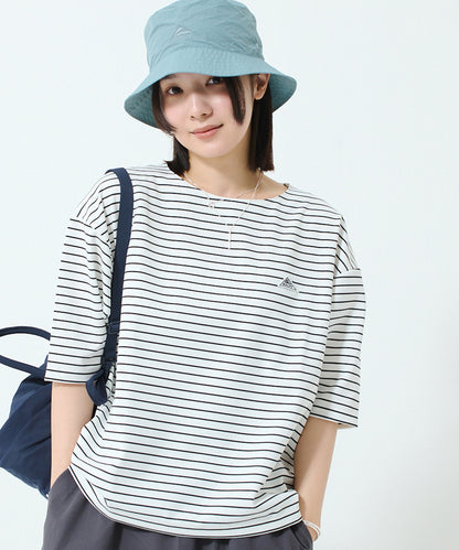 ワッペンロゴハーフスリーブボーダーTシャツ