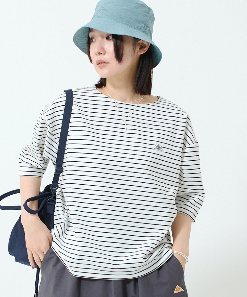 ワッペンロゴハーフスリーブボーダーTシャツ