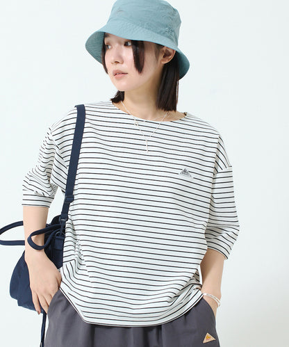 ワッペンロゴハーフスリーブボーダーTシャツ