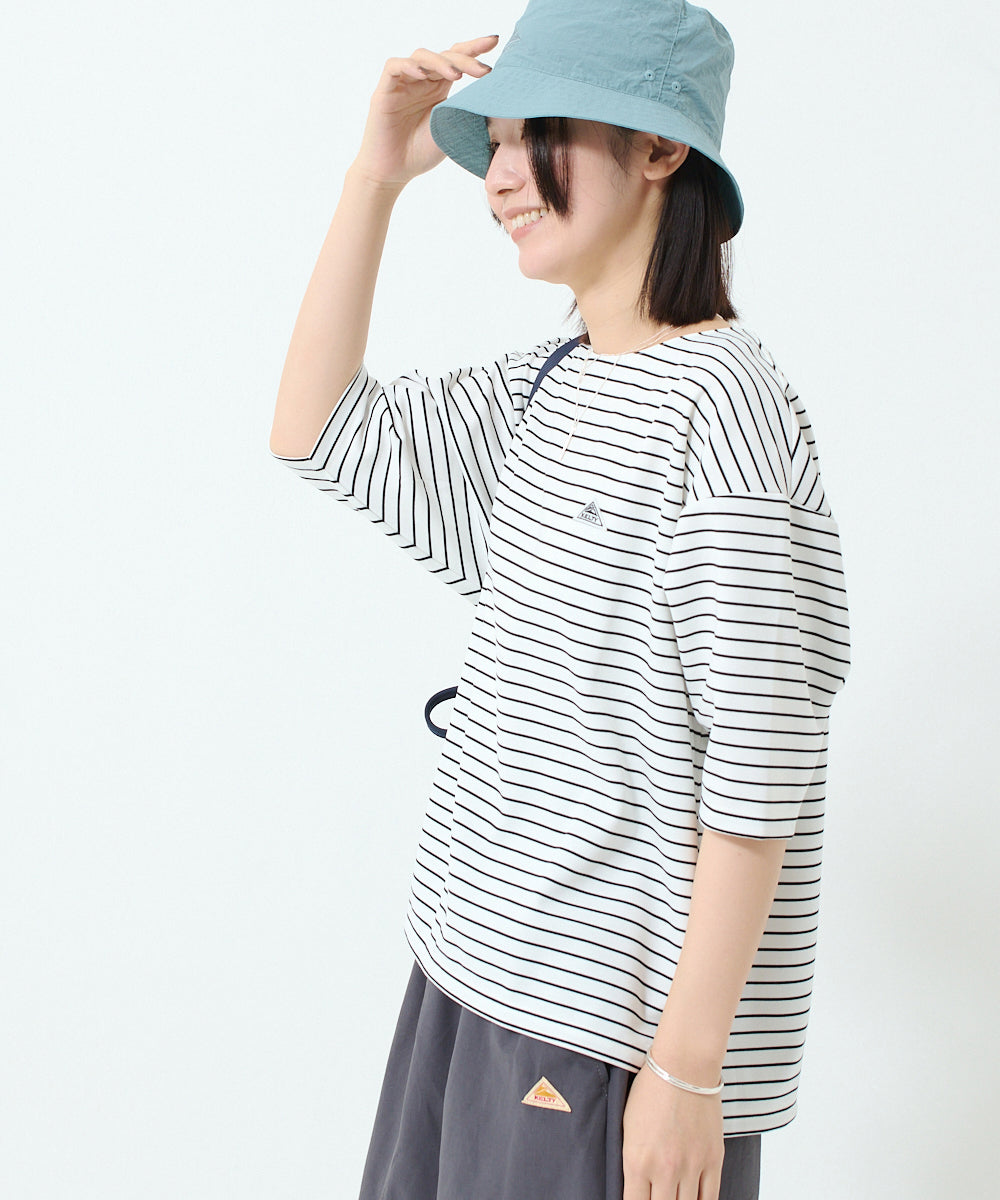 ワッペンロゴハーフスリーブボーダーTシャツ