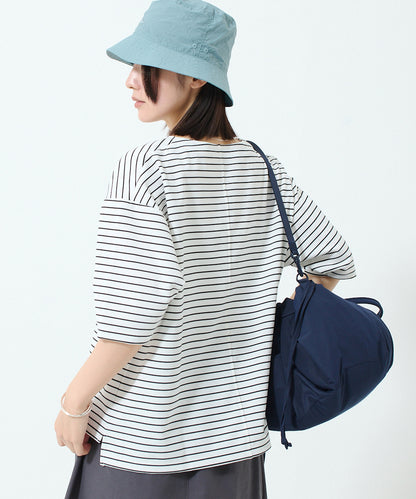 ワッペンロゴハーフスリーブボーダーTシャツ