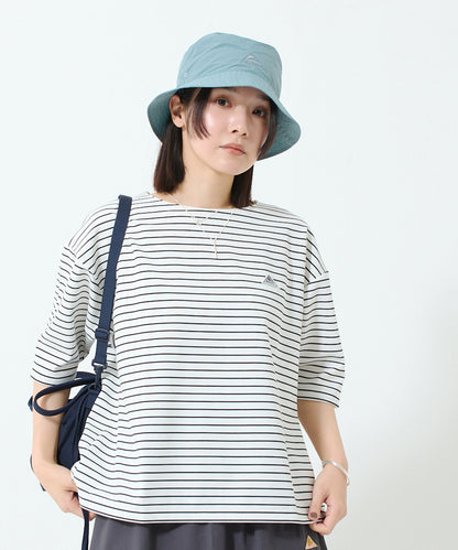 ワッペンロゴハーフスリーブボーダーTシャツ