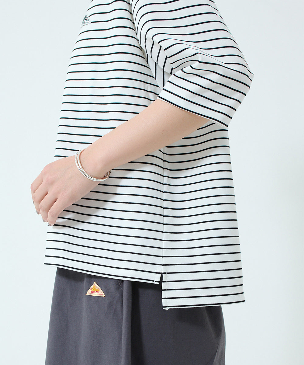 ワッペンロゴハーフスリーブボーダーTシャツ