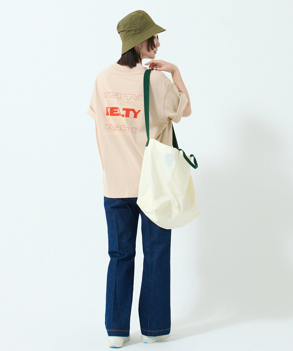 Back typo logo print T-shirt / バックタイポロゴプリントTシャツ