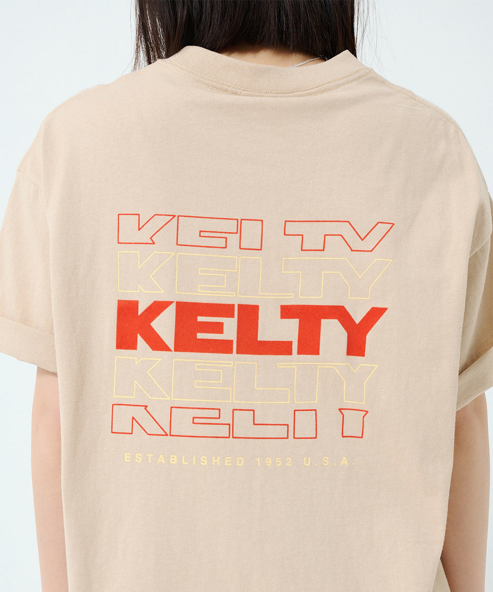 Back typo logo print T-shirt / バックタイポロゴプリントTシャツ