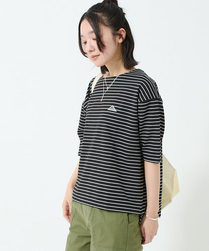 ワッペンロゴハーフスリーブボーダーTシャツ